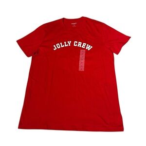 Old navy, red Jolly Crew Christmas tee, small